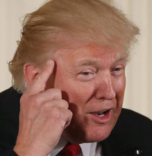 Donald Trump Pointing at Head